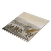 Sandwich-eilanden - een westerling die onderhandel tegeltje (Zijkant)