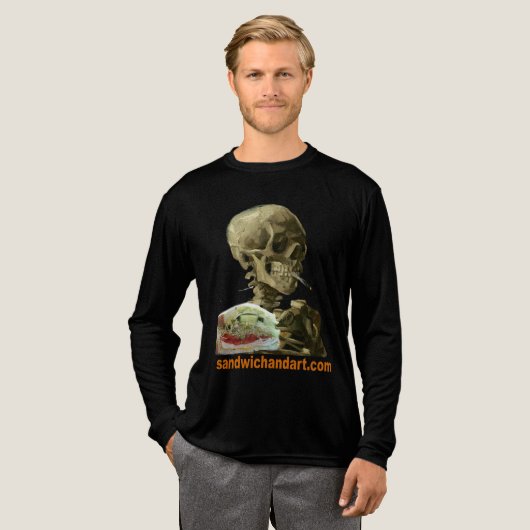 Sandwich en Schedel Tri-Blend Shirt (Voorkant)