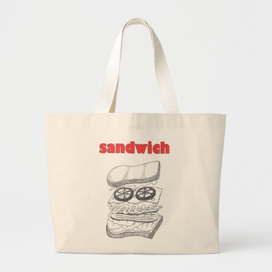 Sandwich Grote Tote Bag (Voorkant)