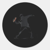 Sandwich Guy, Sandwich Thrower Guy  Ronde Sticker (Voorkant)