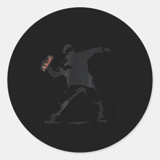 Sandwich Guy, Sandwich Thrower Guy Ronde Sticker (Voorkant)