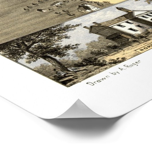 Sandwich, IL Panoramic Map - 1869 Poster (Hoek)