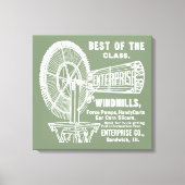 SANDWICH ILLINOIS 1889 ENTERPRISE WINDMILL CO. CANVAS AFDRUK (Voorkant)