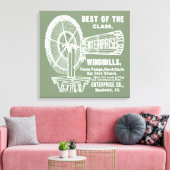 SANDWICH ILLINOIS 1889 ENTERPRISE WINDMILL CO. CANVAS AFDRUK (Insitu (Woonkamer))