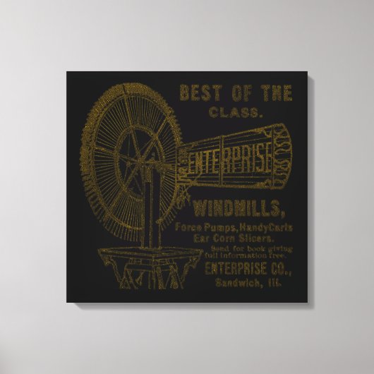 SANDWICH ILLINOIS 1889 ENTERPRISE WINDMILL CO. CANVAS AFDRUK (Voorkant)