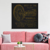 SANDWICH ILLINOIS 1889 ENTERPRISE WINDMILL CO. CANVAS AFDRUK (Insitu (Woonkamer))