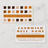 SANDWICH-klantbeoordeling (moskee-vierkantjes) Klantenkaartje (Voorkant / Achterkant)