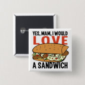 Sandwich-knop Vierkante Button 5,1 Cm (Voorkant /achterkant)