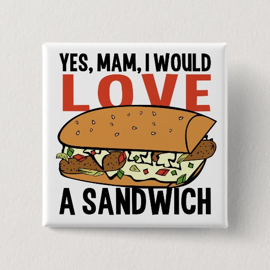 Sandwich-knop Vierkante Button 5,1 Cm (Voorkant)