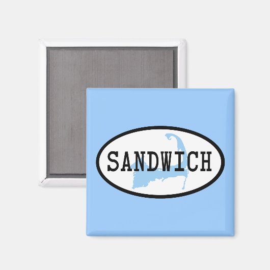 Sandwich, MA Cape Cod Magnet (Voorkant / Achterkant)