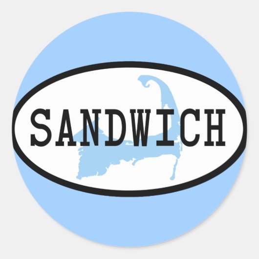 Sandwich, MA Sticker -> Sandwich, MA sticker (Voorkant)