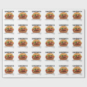 Sandwich maakt me blij cadeaupapier (Vlak)