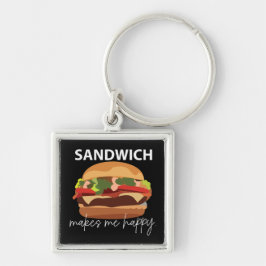 Sandwich maakt me blij sleutelhanger