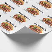 Sandwich Maakt Me Gelukkig Cadeaupapier (Hoek)