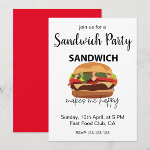 Sandwich Maakt Me Gelukkig Feestje Kaart