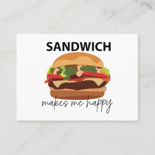 Sandwich Maakt Me Gelukkig  Visitekaartje