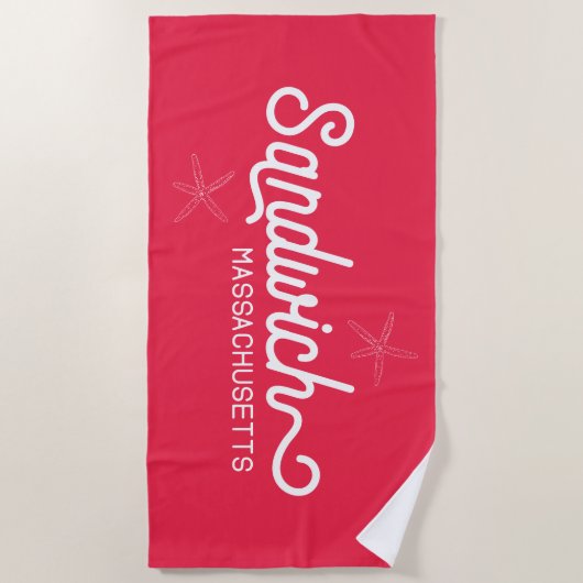 Sandwich Massachusetts Nautical Strandlaken (Voorkant)