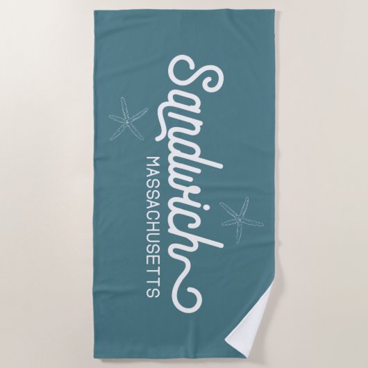 Sandwich Massachusetts Nautical Strandlaken (Voorkant)