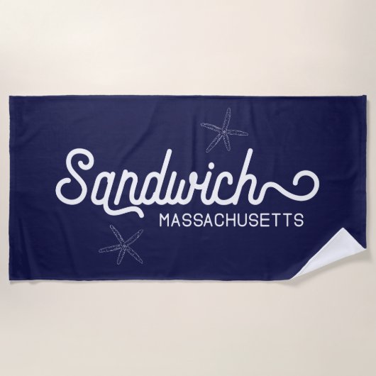 Sandwich Massachusetts Nautical Strandlaken (Voorkant)