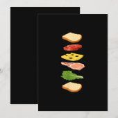 Sandwich met brood, kaas en hondenbrood feestdagenkaart (Voorkant / Achterkant)