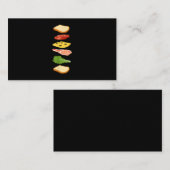 Sandwich met brood, kaas en hondenbrood visitekaartje (Voorkant / Achterkant)
