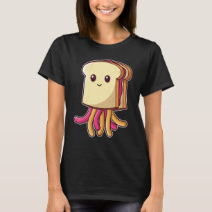 sandwich met pindakaas en kwallen t-shirt