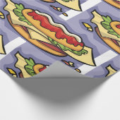 Sandwich met sla kaas en saus cadeaupapier (Hoek)