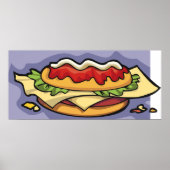 Sandwich met sla kaas en saus poster (Voorkant)