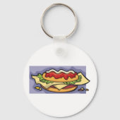 Sandwich met sla kaas en saus sleutelhanger (Achterkant)