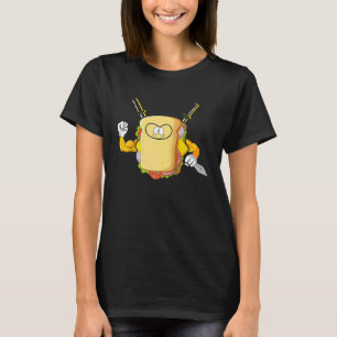 Sandwich Ninja Sandwiches Warrior Japanse Raglan T-shirt