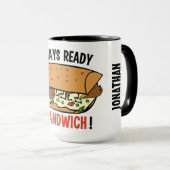 Sandwich op maat gemaakte mokken (Voorkant rechts)