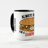 Sandwich op maat gemaakte mokken (Voorkant links)