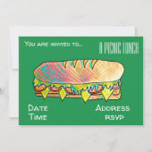 Sandwich picknick lunchpauze kaart (Voorkant)