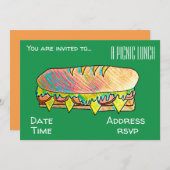 Sandwich picknick lunchpauze kaart (Voorkant / Achterkant)