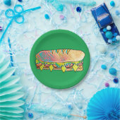 Sandwich picnic sublunchpauze papieren bordje (Feest)