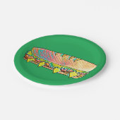 Sandwich picnic sublunchpauze papieren bordje (Gekanteld)