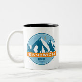 Sandwich Range New Hampshire Stars Moon Tweekleurige Koffiemok (Links)
