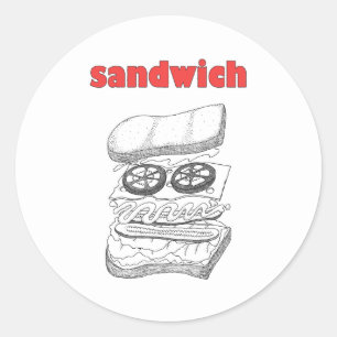 Sandwich Ronde Sticker