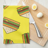Sandwich Seamless Pattern | Sandwich Puns | Sandwi Theedoek (Quarter Fold)