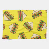 Sandwich Seamless Pattern | Sandwich Puns | Sandwi Theedoek (Horizontaal)