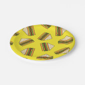 Sandwich Seamless Pattern | Sandwich Puns| Sandwic Papieren Bordje (Gekanteld)