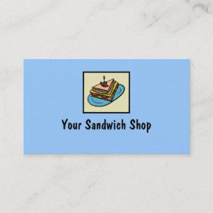 Sandwich shop aanpasbare visitekaartjes