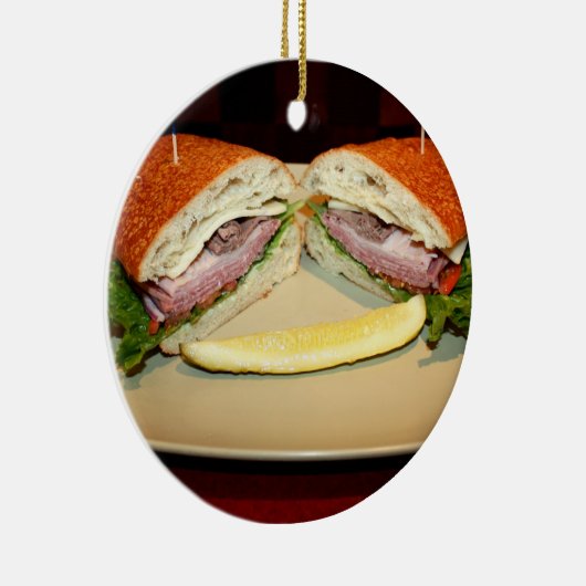 Sandwich Smile Keramisch Ornament (Rechts)
