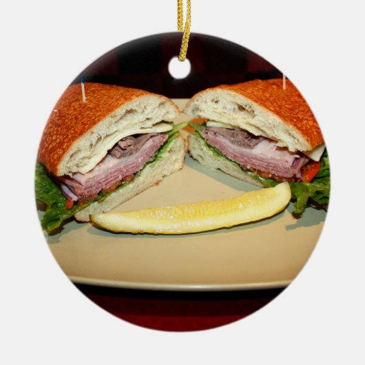 Sandwich Smile Keramisch Ornament (Voorkant)