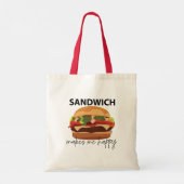 Sandwich Vrolijk Tote Bag (Achterkant)