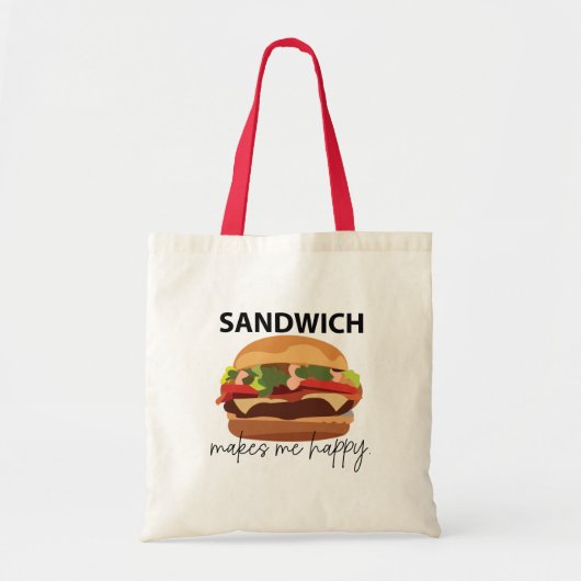 Sandwich Vrolijk Tote Bag (Voorkant)