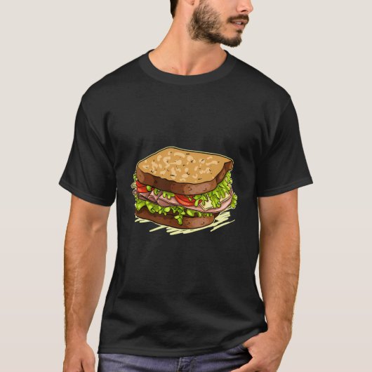 Sandwich Whole Wheat Turkije Ham Sandwich Dag 2020 T-shirt (Voorkant)