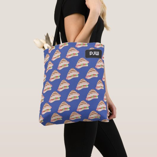 Sandwiches - Bacon Lettuce Tomato - uw initialen Tote Bag (Dichtbij)