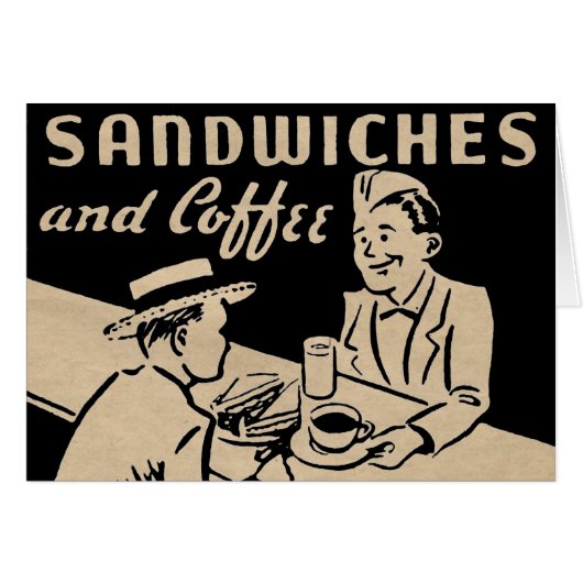 Sandwiches en koffie (Voorkant Horizontaal)