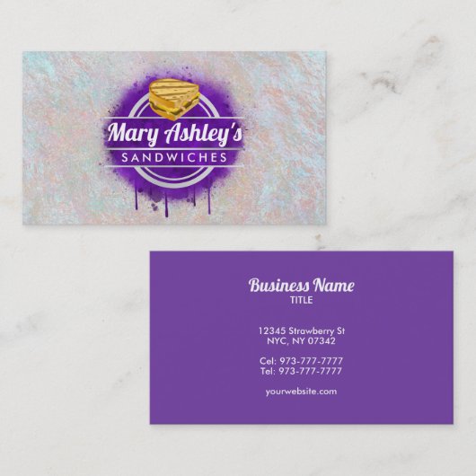 Sandwiches-visitekaartjes Visitekaartje (Voorkant / Achterkant)